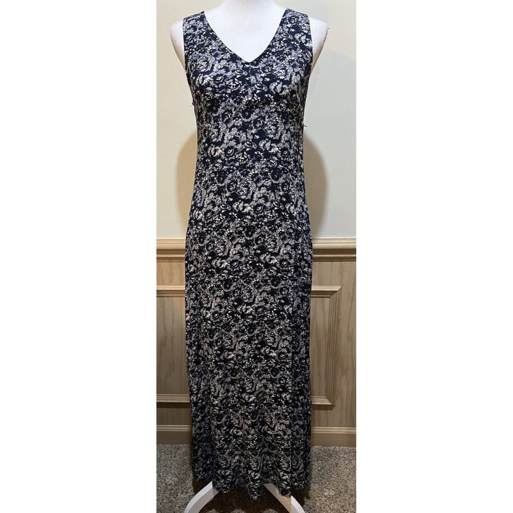 VTG 90s U.S.A. Classic Authentic Outfitters Floral Maxi Dress Sz 6 Romantic Blue